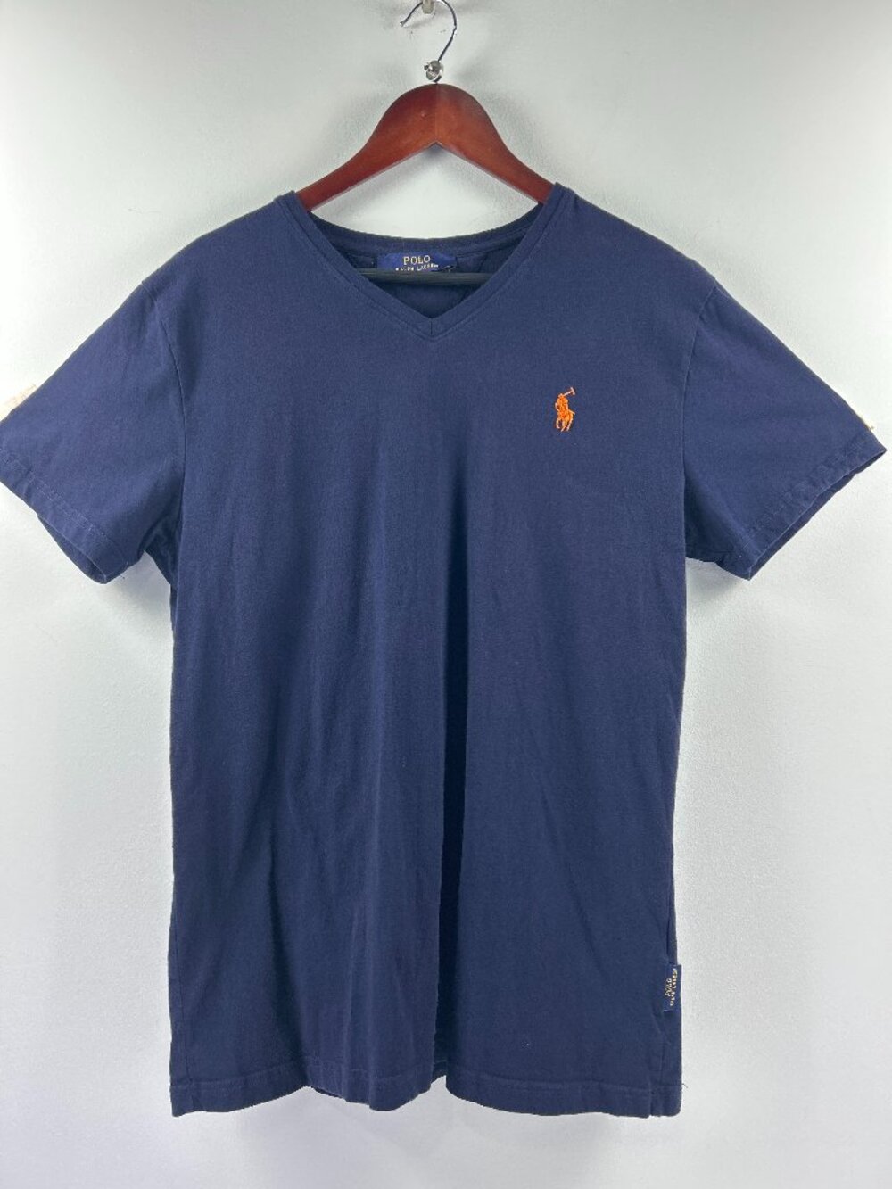 Polo Ralph Lauren Navy Short Sleeve Tee with Orange Pony Logo